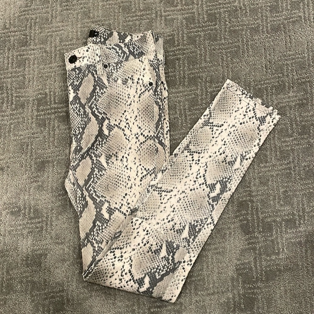 Hudson Barbara real leather snake print skinny jean size 27